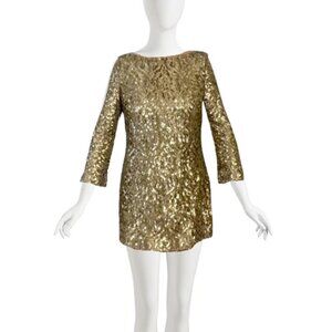 Gold Sequined Tunic Top
